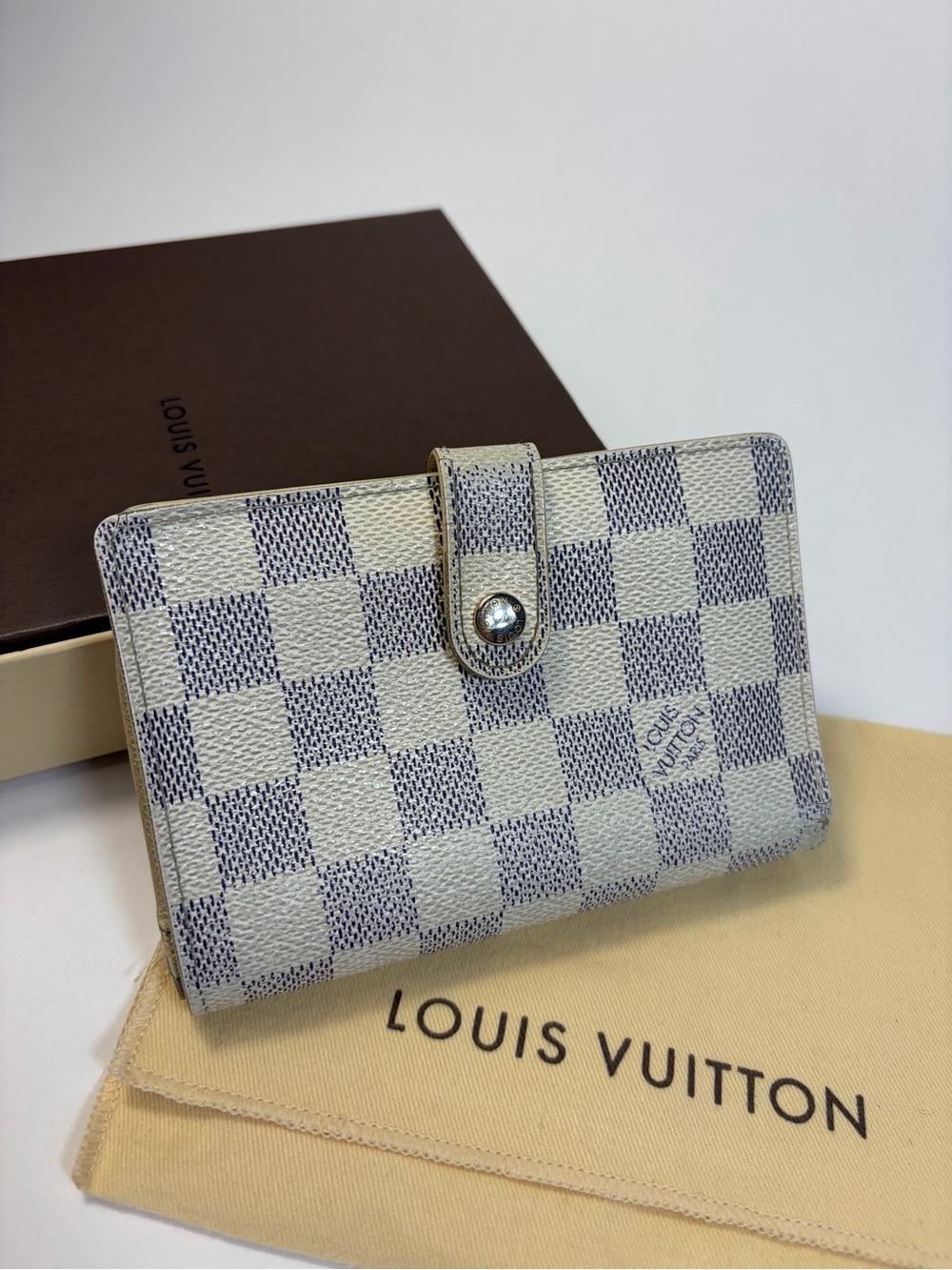 Authentic Vintage Louis Vuitton French Purse Wallet with Original Box/Dust Bag